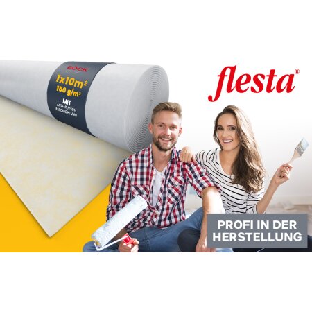 flesta® Abdeckvlies EasyTopper BG selbsthaftend für Boden und Treppe 150g, weiß/hellbunt, 1 x 10 m