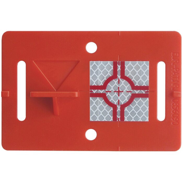 Rothbucher RS30 BMI Vermessungs-Plakette mit Reflexzielmarke 30x30 mm, rot, 10er-Pack