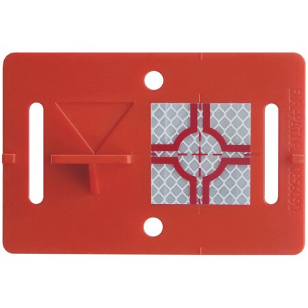 Rothbucher RS30 BMI Vermessungs-Plakette mit Reflexzielmarke 30x30 mm, rot, 50er-Pack