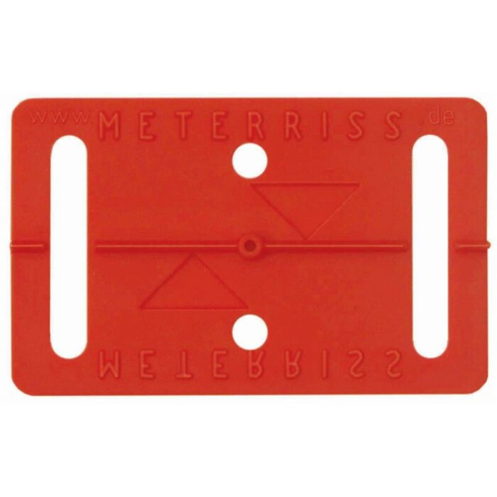 Rothbucher RS11 Meterriss-Plakette selbstklebend, 5er Pack, rot