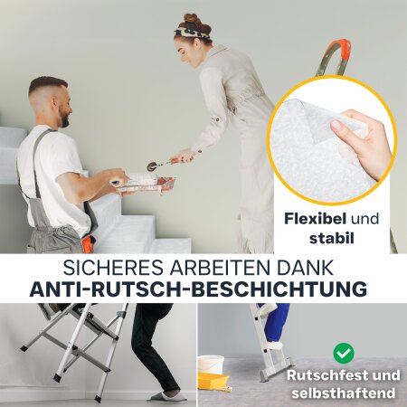 flesta® Abdeckvlies EasyTopper selbsthaftend für Boden und Treppe 150g, weiß/hellbunt