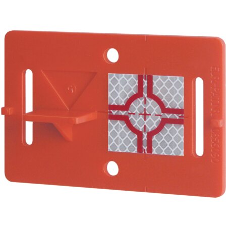 Rothbucher RS30 BMI Vermessungs-Plakette mit Reflexzielmarke 30x30 mm, rot